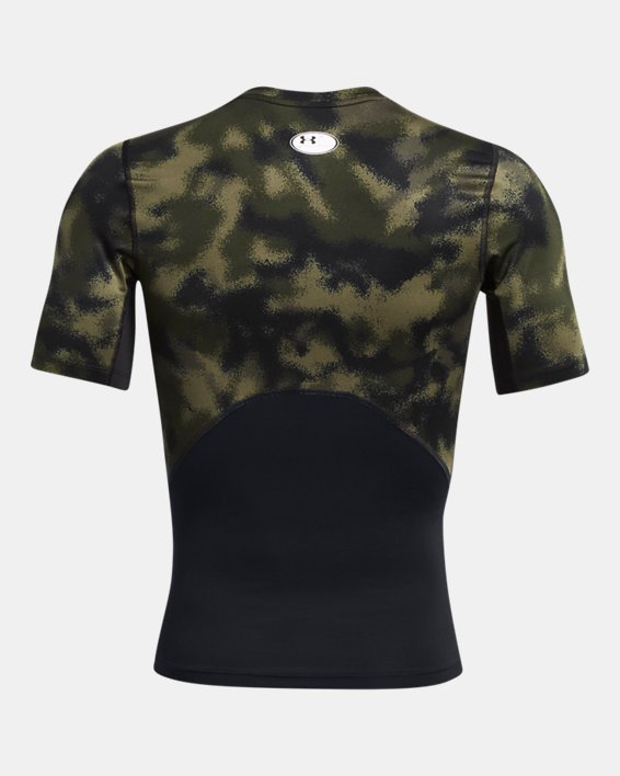 Męska koszulka z krótkimi rękawami HeatGear® Printed, Green, pdpMainDesktop image number 3